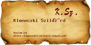 Klenoczki Szilárd névjegykártya